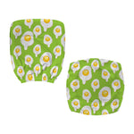 Lime Green Fried Eggs Pattern Print Office Chair Cover
