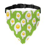 Lime Green Fried Eggs Pattern Print Over The Collar Dog Bandana