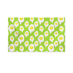 Lime Green Fried Eggs Pattern Print Polyester Flag