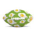 Lime Green Fried Eggs Pattern Print Rugby Ball