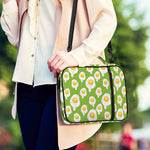 Lime Green Fried Eggs Pattern Print Shoulder Strap Bible Bag