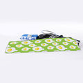 Lime Green Fried Eggs Pattern Print Sports Towel