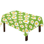 Lime Green Fried Eggs Pattern Print Tablecloth