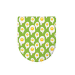 Lime Green Fried Eggs Pattern Print Toilet Lid Cover