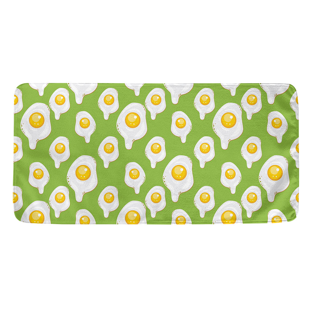 Lime Green Fried Eggs Pattern Print Towel