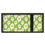 Lime Green Fried Eggs Pattern Print Trifold Wallet