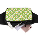 Lime Green Fried Eggs Pattern Print Waist Bag