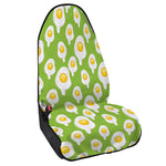 Lime Green Fried Eggs Pattern Print Waterproof Car Seat Cover