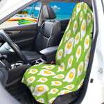 Lime Green Fried Eggs Pattern Print Waterproof Car Seat Cover