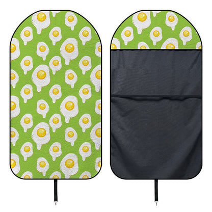Lime Green Fried Eggs Pattern Print Waterproof Car Seat Cover