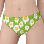 Lime Green Fried Eggs Pattern Print Women's Panties