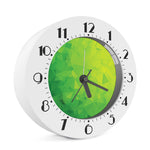 Lime Green Polygonal Geometric Print Alarm Clock