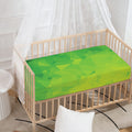 Lime Green Polygonal Geometric Print Baby Crib Sheet