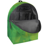 Lime Green Polygonal Geometric Print Backpack