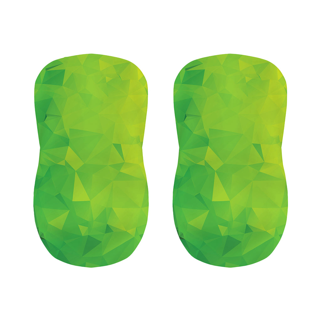 Lime Green Polygonal Geometric Print Bar Stool Covers