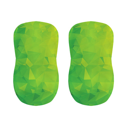 Lime Green Polygonal Geometric Print Bar Stool Covers