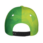 Lime Green Polygonal Geometric Print Baseball Cap