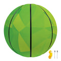 Lime Green Polygonal Geometric Print Basketball