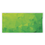 Lime Green Polygonal Geometric Print Beach Towel