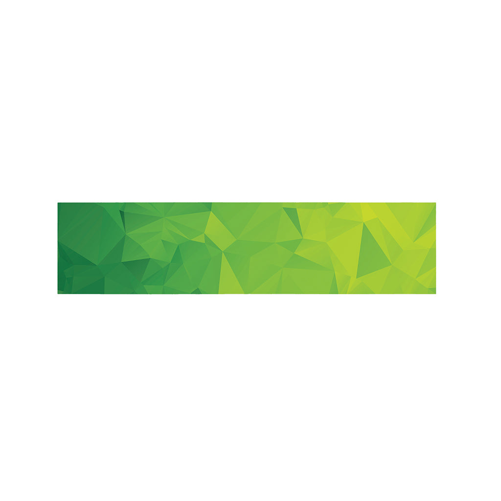 Lime Green Polygonal Geometric Print Bed Runner