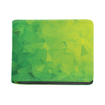 Lime Green Polygonal Geometric Print Bifold Wallet