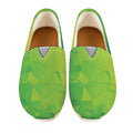 Lime Green Polygonal Geometric Print Casual Shoes
