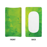 Lime Green Polygonal Geometric Print Changing Pad Cover