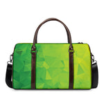 Lime Green Polygonal Geometric Print Duffle Bag