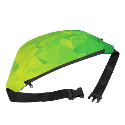 Lime Green Polygonal Geometric Print Fanny Pack