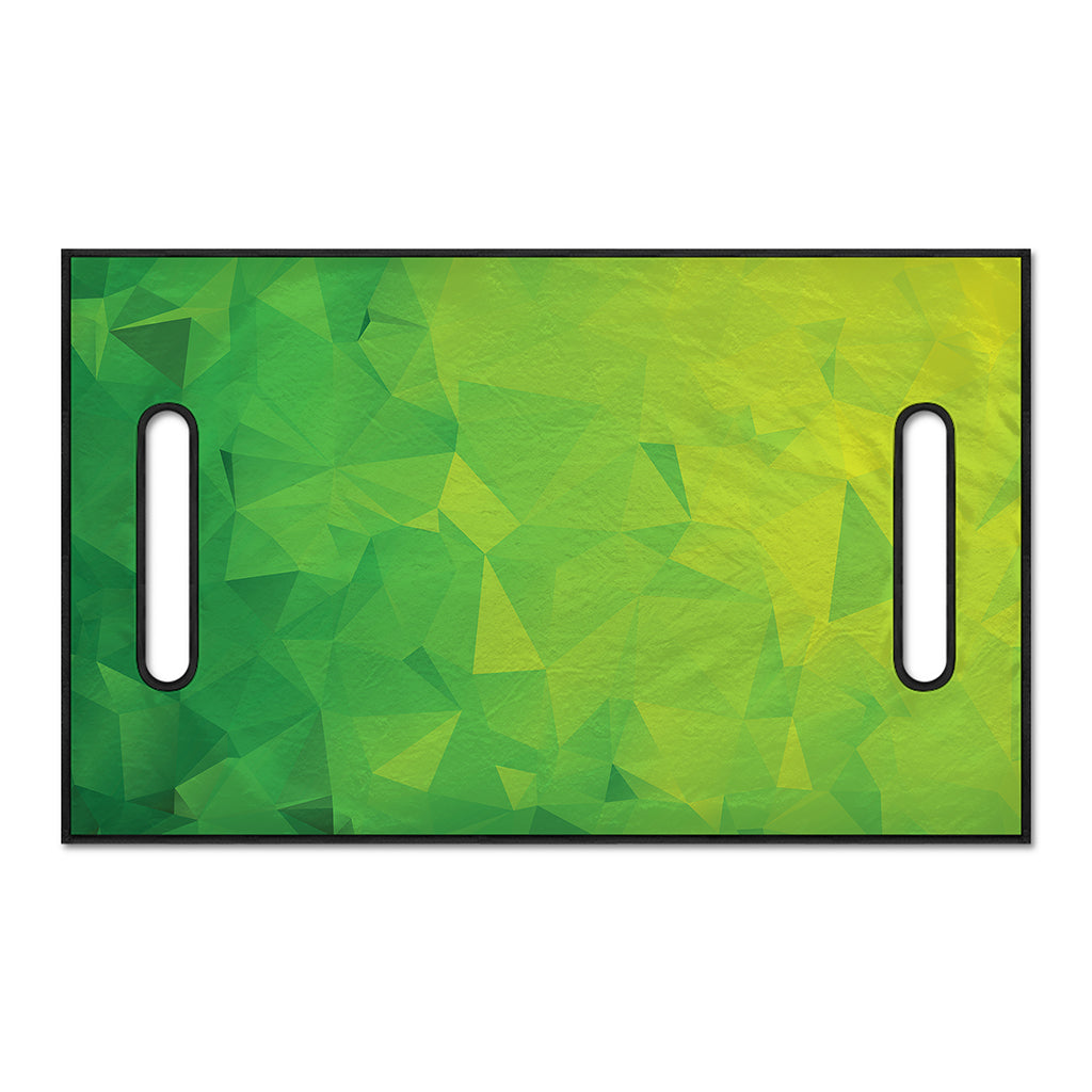Lime Green Polygonal Geometric Print Golf Cart Seat Cover