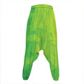 Lime Green Polygonal Geometric Print Hammer Pants