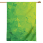 Lime Green Polygonal Geometric Print House Flag
