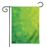 Lime Green Polygonal Geometric Print House Flag