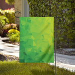 Lime Green Polygonal Geometric Print House Flag