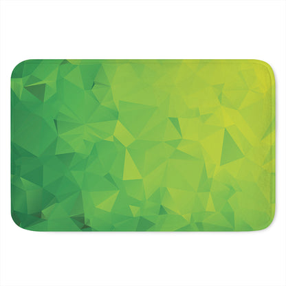 Lime Green Polygonal Geometric Print Indoor Door Mat