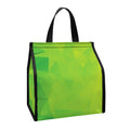 Lime Green Polygonal Geometric Print Insulated Lunch Tote