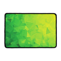 Lime Green Polygonal Geometric Print Kitchen Mat