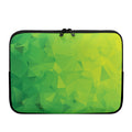 Lime Green Polygonal Geometric Print Laptop Sleeve