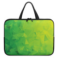 Lime Green Polygonal Geometric Print Laptop Sleeve With Handle
