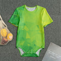 Lime Green Polygonal Geometric Print Men's Bodysuit