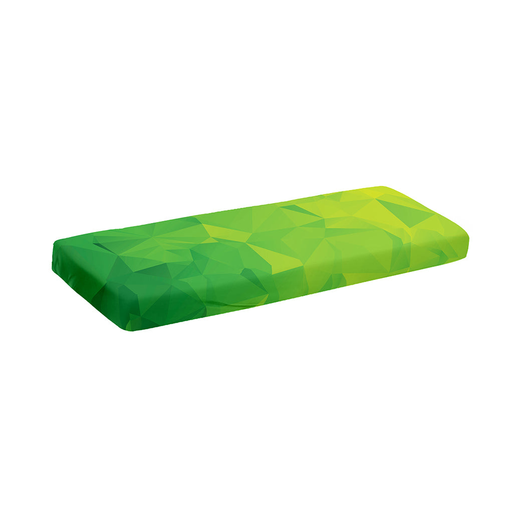 Lime Green Polygonal Geometric Print Piano Keyboard Cover