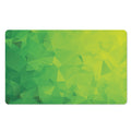 Lime Green Polygonal Geometric Print Polyester Doormat