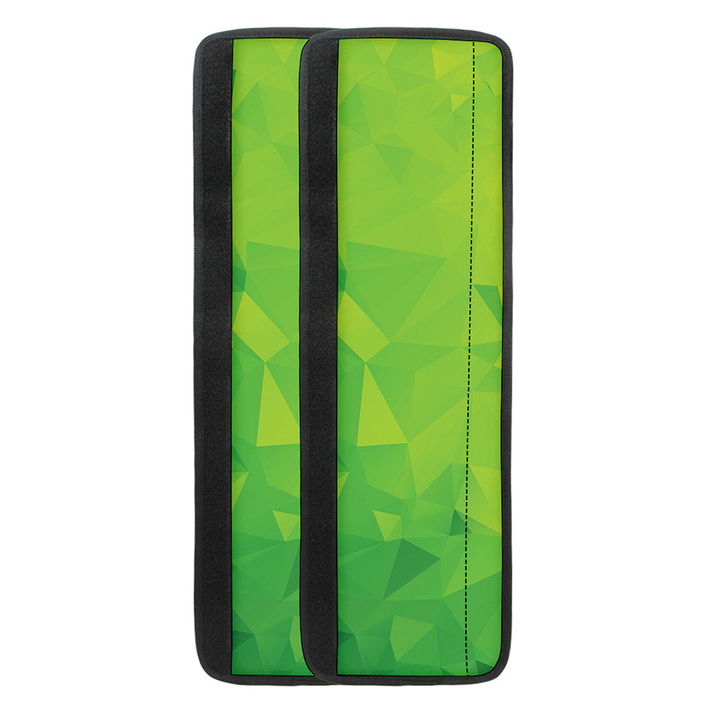 Lime Green Polygonal Geometric Print Refrigerator Handle Covers