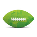 Lime Green Polygonal Geometric Print Rugby Ball