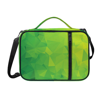 Lime Green Polygonal Geometric Print Shoulder Strap Bible Bag