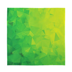 Lime Green Polygonal Geometric Print Silk Bandana