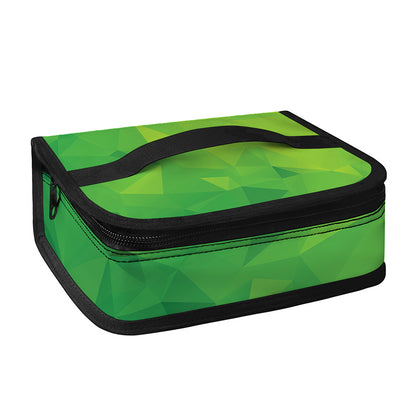 Lime Green Polygonal Geometric Print Small Lunch Bag