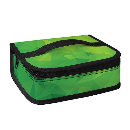 Lime Green Polygonal Geometric Print Small Lunch Bag