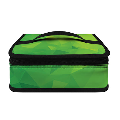 Lime Green Polygonal Geometric Print Small Lunch Bag