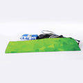 Lime Green Polygonal Geometric Print Sports Towel